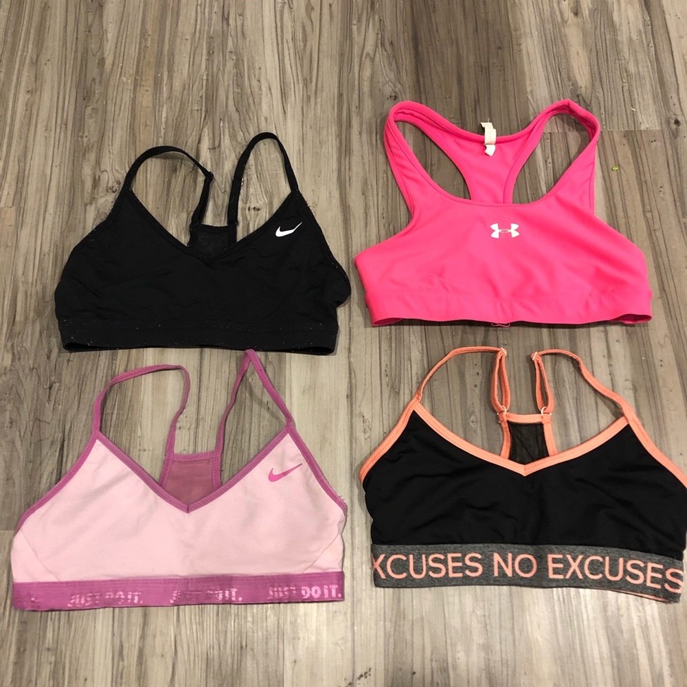 SOLD! 4 sports bras! (2 Nike, 1 UA, 1F21)